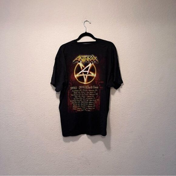 Anthrax Concert T Shirt Mens XL World Tour 2011 - 2012 Double Sided Black. - Picture 4 of 4